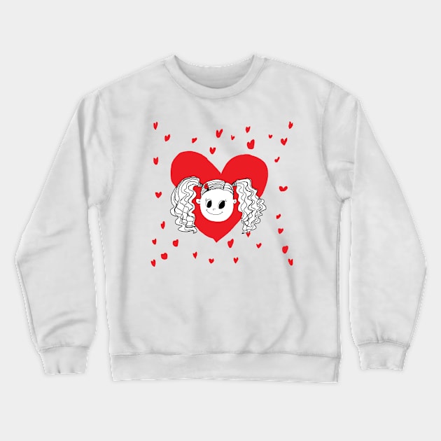 a cute and lovely girl Crewneck Sweatshirt by zzzozzo